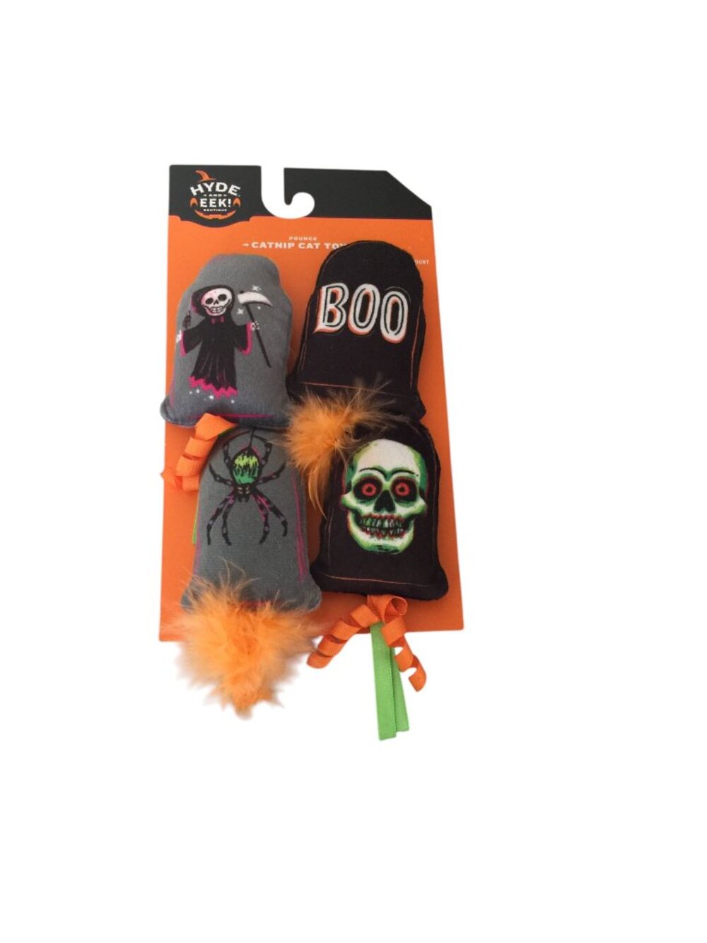 Hyde & EEK! Halloween Horror Catnip Tombstones Pounce Plush Toys Set of 4